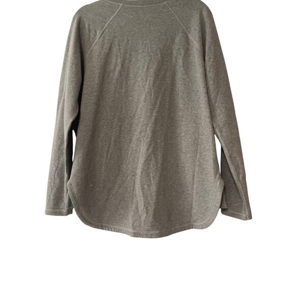 Lululemon After Asana Pullover Size 10 French Gray Terry Style W3D20S Women's - Picture 3 of 7